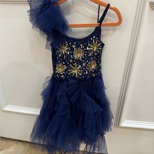 Tutu Du Monde Blue and Gold midnight star dress worn one time!
